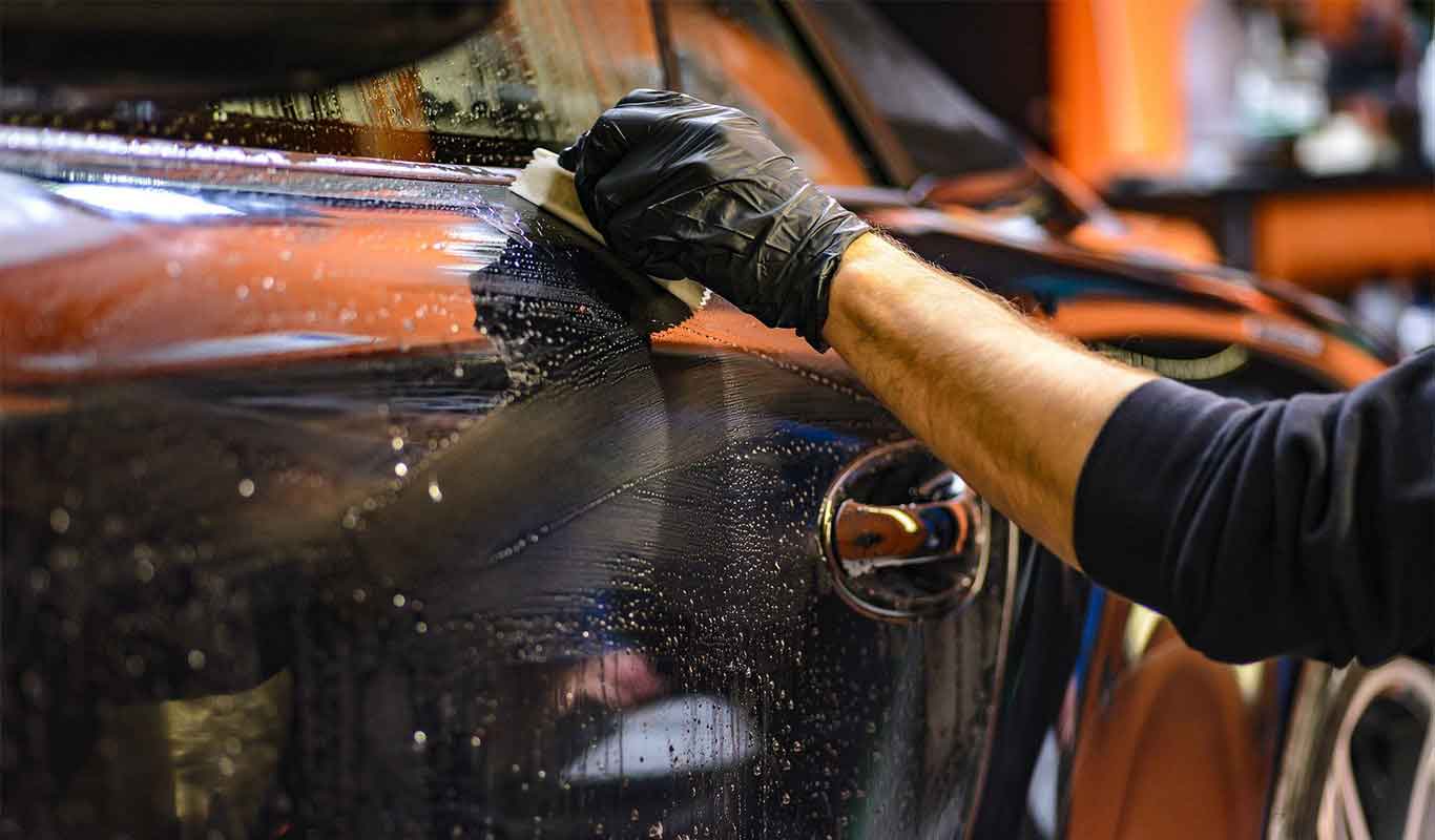 Image of car being washed